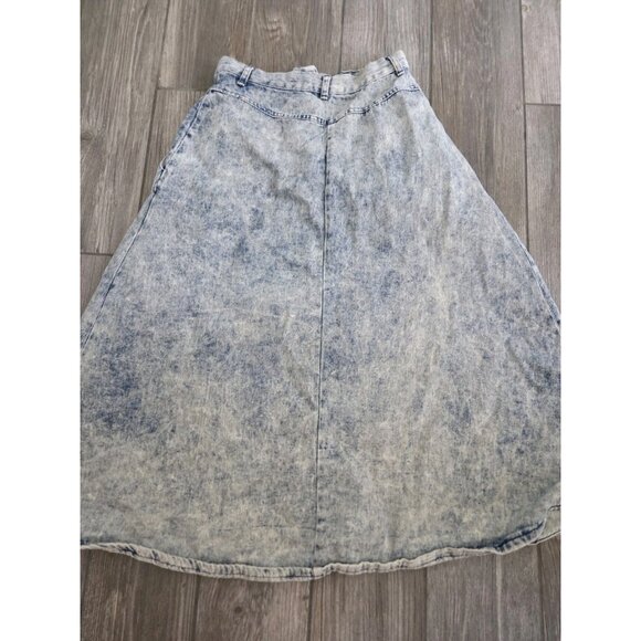 Vintage 80's Kayo of California Denim Blue Acid Wash Skirt Sz 10. Measures Small - Picture 5 of 8